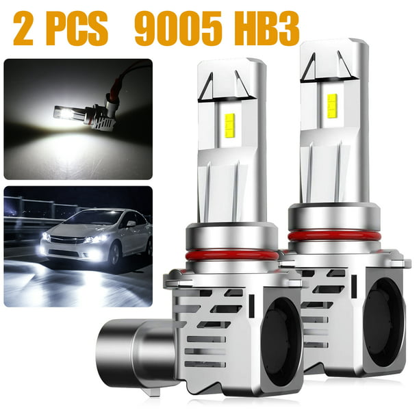 9005 LED Headlight Bulbs Super Bright Car Exterior White Light Built-in Driver Lamp All-in-One Conversion Bulb Kit with Cool White Lights Red 12 months Warranty 